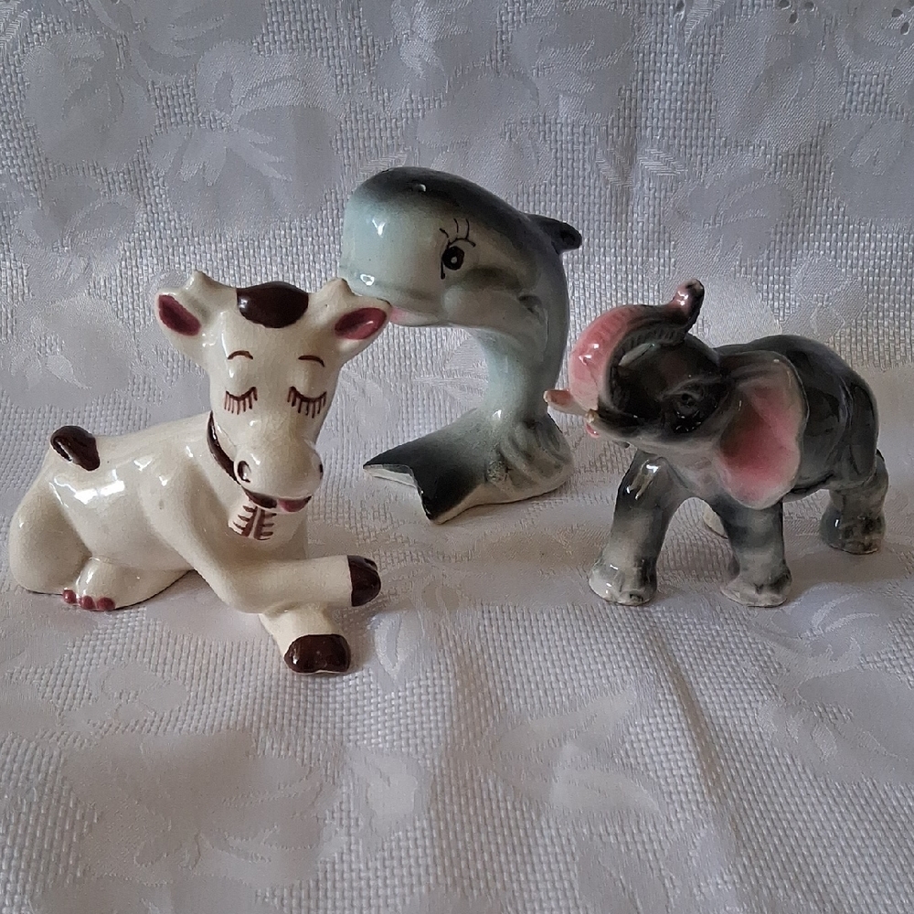 Ceramic Animal Figurines Set
